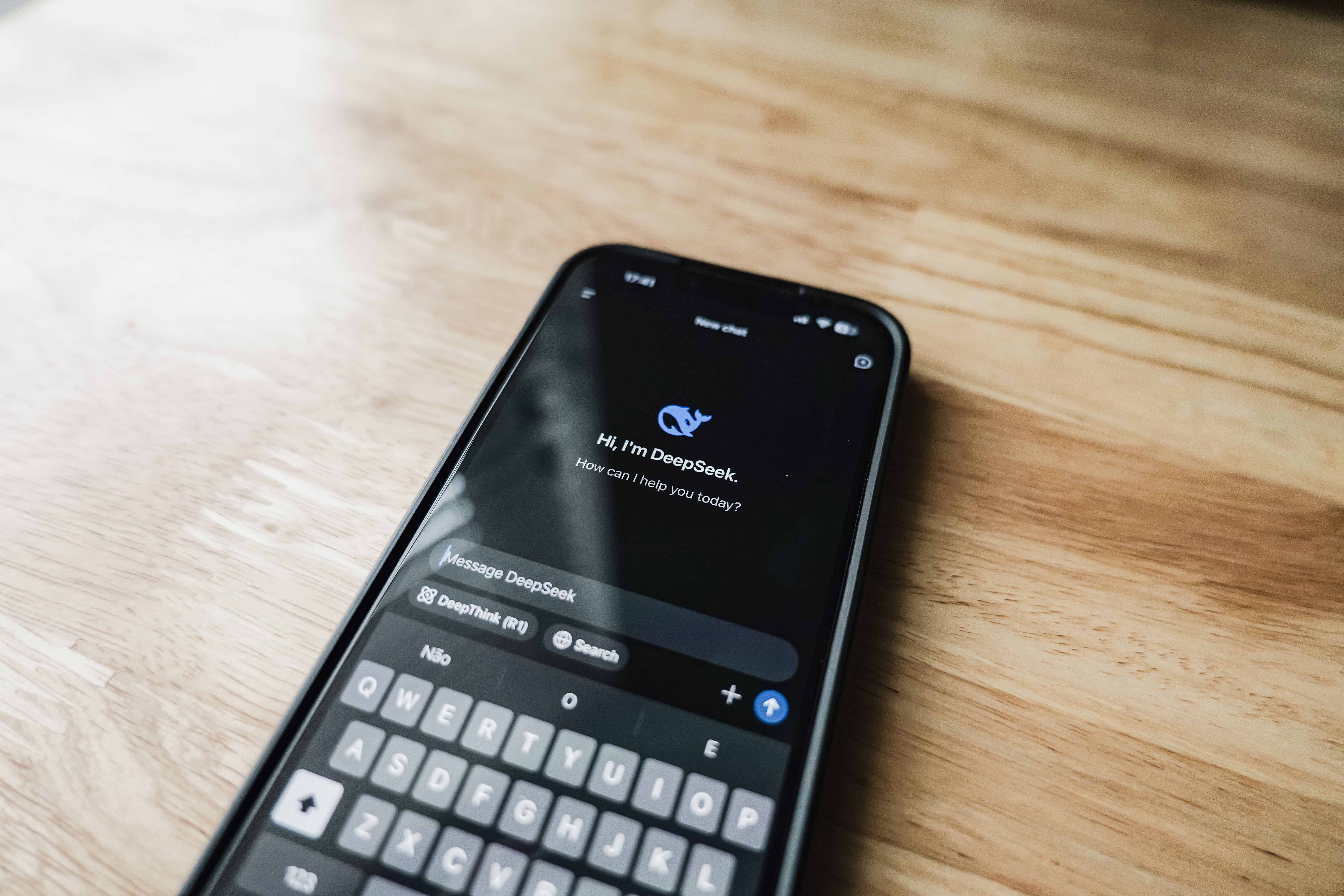 AI assistant concept showing a chatbot interface