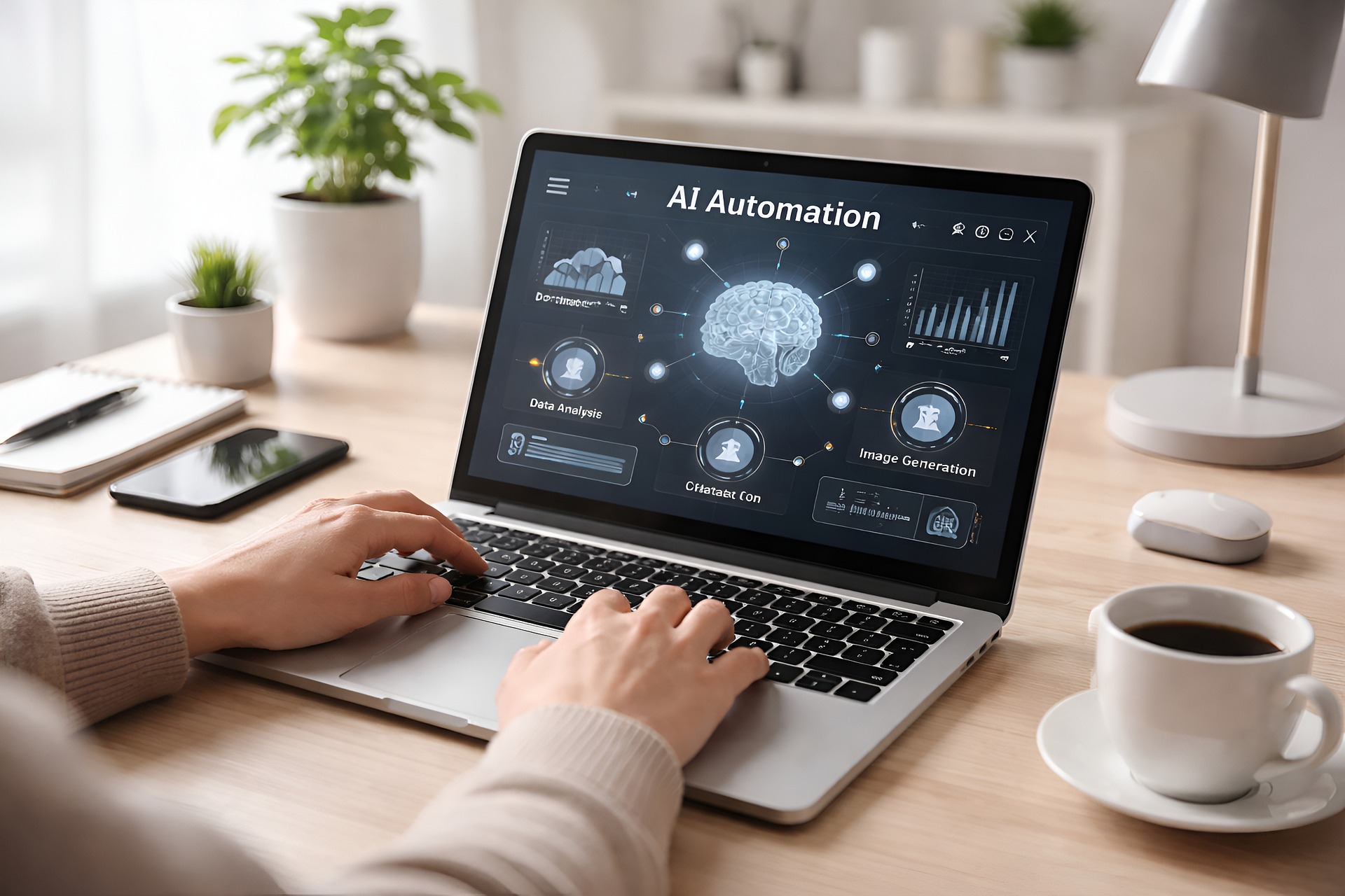 Artificial intelligence automation concept