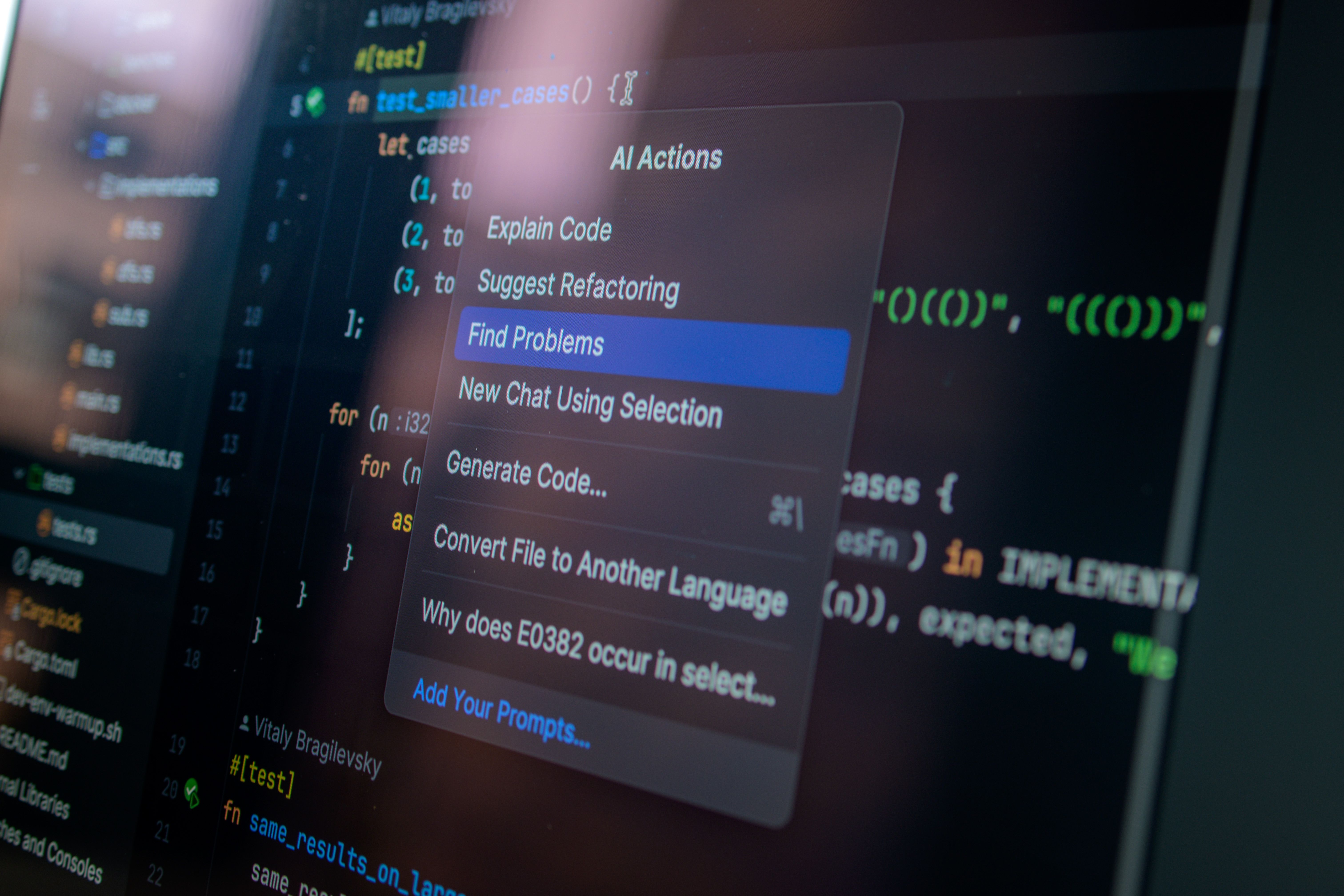 Developer workspace showing website code on screen