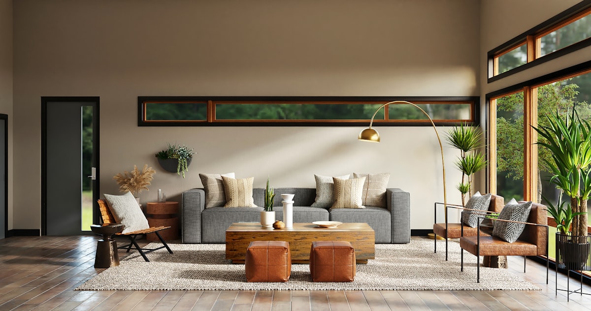 Modern interior design living room